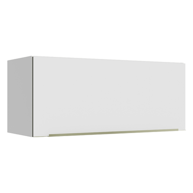 Armário Aéreo Madesa Lux 80 cm 1 Porta Basculante Branco/Branco Veludo