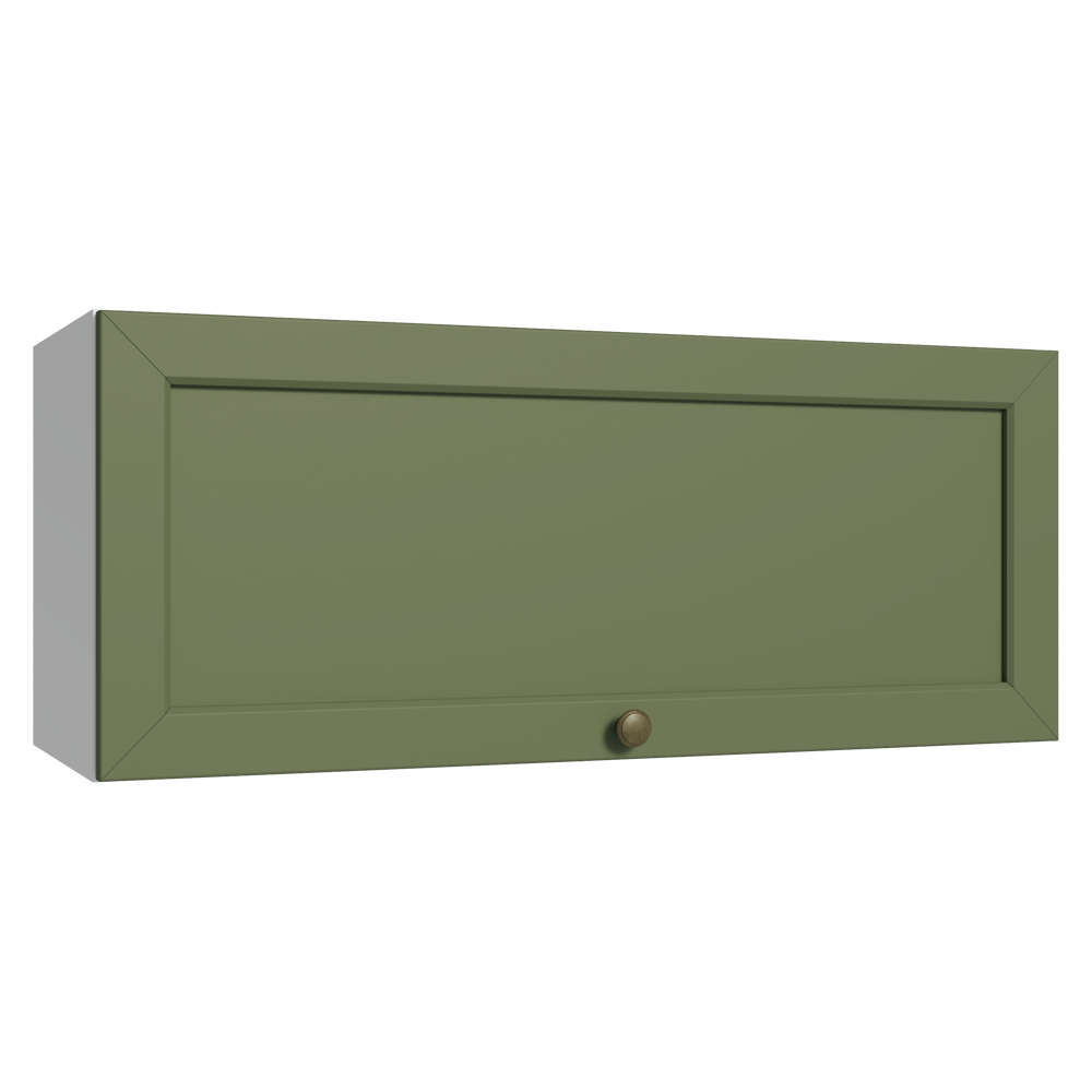 Armário Aéreo 80 cm 1 Porta Basculante Branco/Verde Vik Madesa