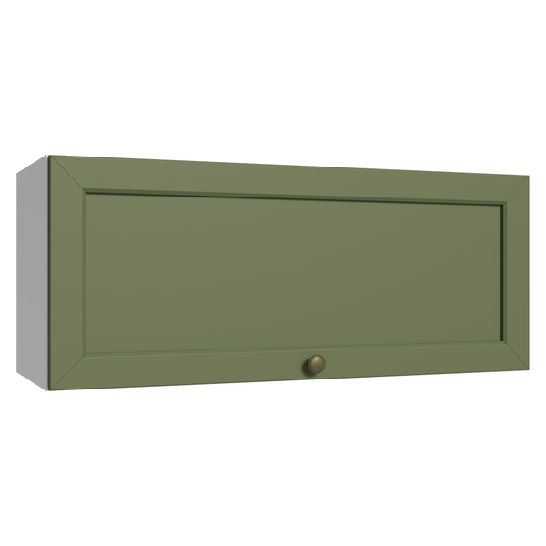 Armário Aéreo 80 cm 1 Porta Basculante Branco/Verde Vik Madesa
