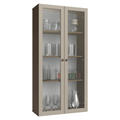 Módulo Cristaleira 70 cm 2 Portas de Vidro Rustic/Crema Vik Madesa