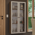 Cristaleira Suspensa 70 cm 2 Portas de Vidro Rustic/Crema Vik Madesa