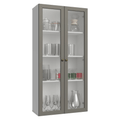 Módulo Cristaleira 70 cm 2 Portas de Vidro Branco/Cinza Vik Madesa