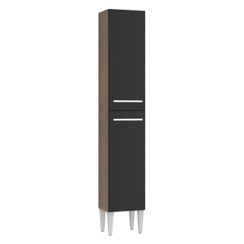 Paneleiro Madesa Emilly 2 Portas Rustic/Preto