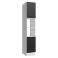 Paneleiro 40 cm 2 Portas e 2 Nichos Branco/Preto Agata Madesa