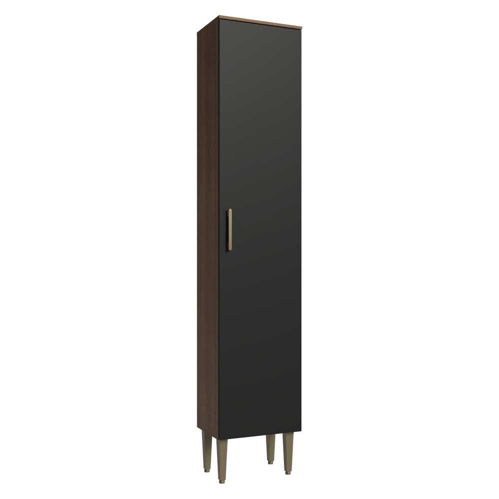 Paneleiro 40 cm 1 Porta Rustic/Preto Lille Madesa