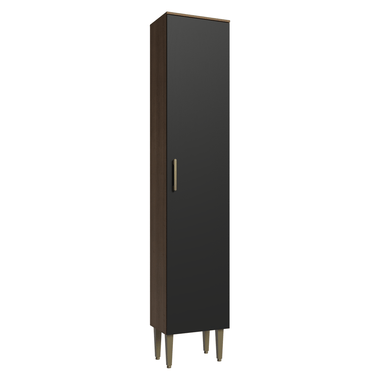 Paneleiro 40 cm 1 Porta Rustic/Preto Lille Madesa