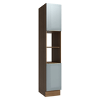 Paneleiro 40 cm 2 Portas e 2 Nichos Rustic/Cinza Lux Madesa