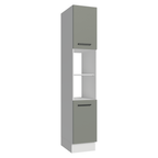 Paneleiro 40 cm 2 Portas e 2 Nichos Branco/Cinza Agata Madesa