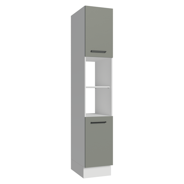 Paneleiro 40 cm 2 Portas e 2 Nichos Branco/Cinza Agata Madesa