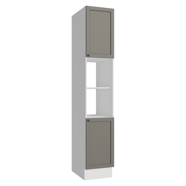 Paneleiro 40 cm 2 Portas e 2 Nichos Branco/Cinza Vik Madesa