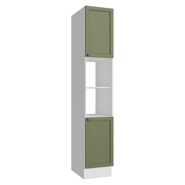 Paneleiro 40 cm 2 Portas e 2 Nichos Branco/verde Vik Madesa