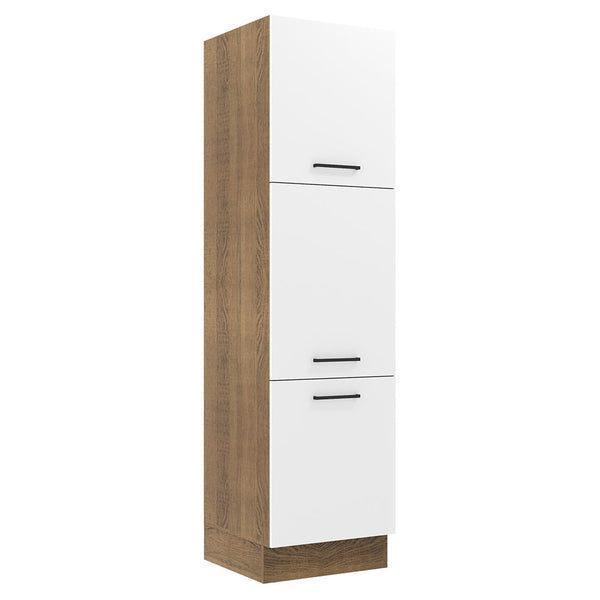 Paneleiro Madesa Agata 60 cm 3 Portas Rustic/Branco
