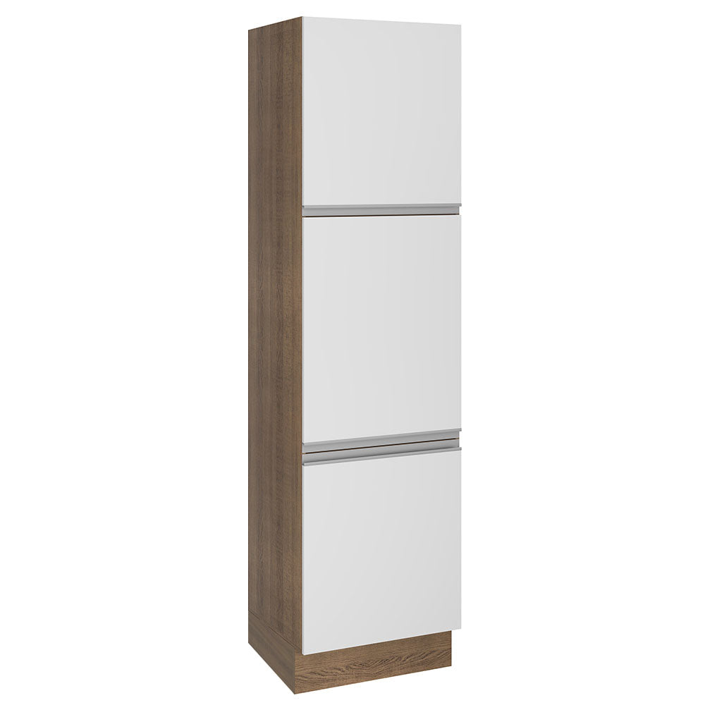 Paneleiro Madesa Glamy 60 cm 3 Portas Rustic/Branco