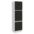 Paneleiro Madesa Glamy 60 cm 3 Portas Branco/Preto