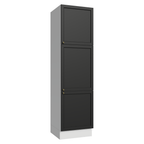 Paneleiro 60 cm 3 Portas Branco/Preto Vik Madesa