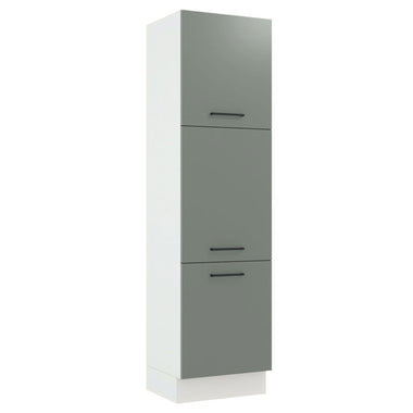 Paneleiro Madesa Agata 60 cm 3 Portas Branco/Cinza