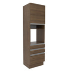 Torre Quente Madesa Glamy 60 cm 1 Porta 3 Gavetas Rustic