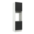 Torre Quente Madesa Agata 60 cm 1 Porta 3 Gavetas Branco/Preto