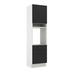 Torre Quente Madesa Agata 60 cm 1 Porta 3 Gavetas Branco/Preto
