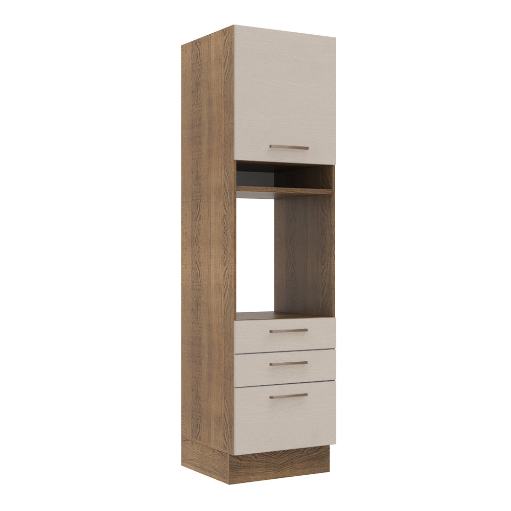 Torre Quente 70 cm 3 Portas Rustic/Crema Agata Madesa