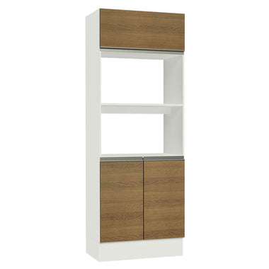 Torre Quente Madesa Smart 2 Portas e 1 Suspensa Branco/Rustic