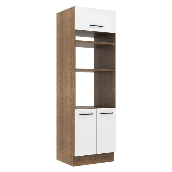 Torre Quente Madesa Agata 70 cm 3 Portas Rustic/Branco