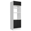 Torre Quente 70 cm 3 Portas Branco/Preto Lux Madesa
