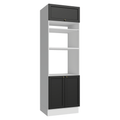 Torre Quente 70 cm 3 Portas Branco/Preto Vik Madesa