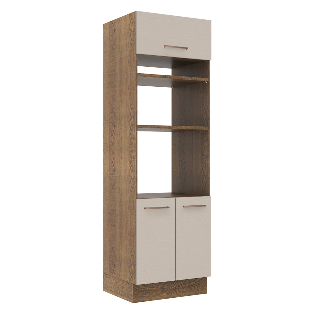 Torre Quente 70 cm 3 Portas Rustic/Crema Agata Madesa
