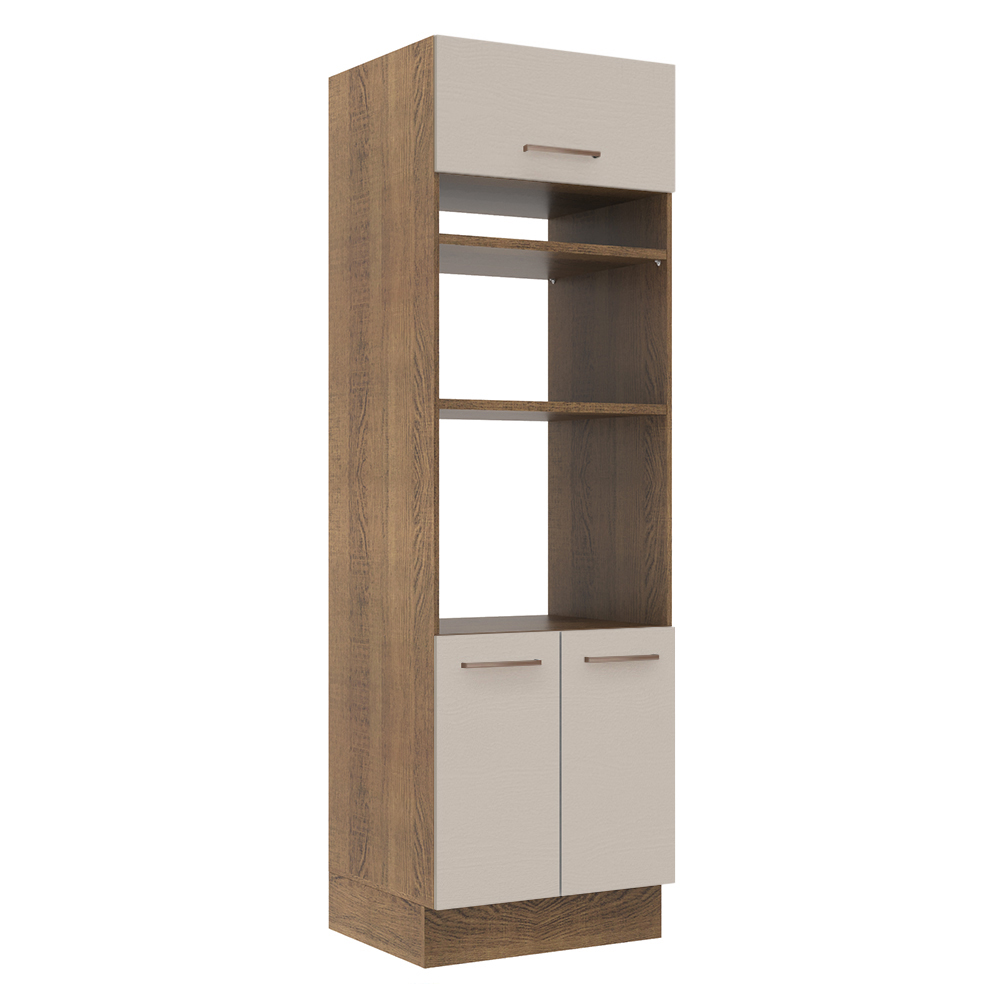 Torre Quente 70 cm 3 Portas Rustic/Crema Agata Madesa