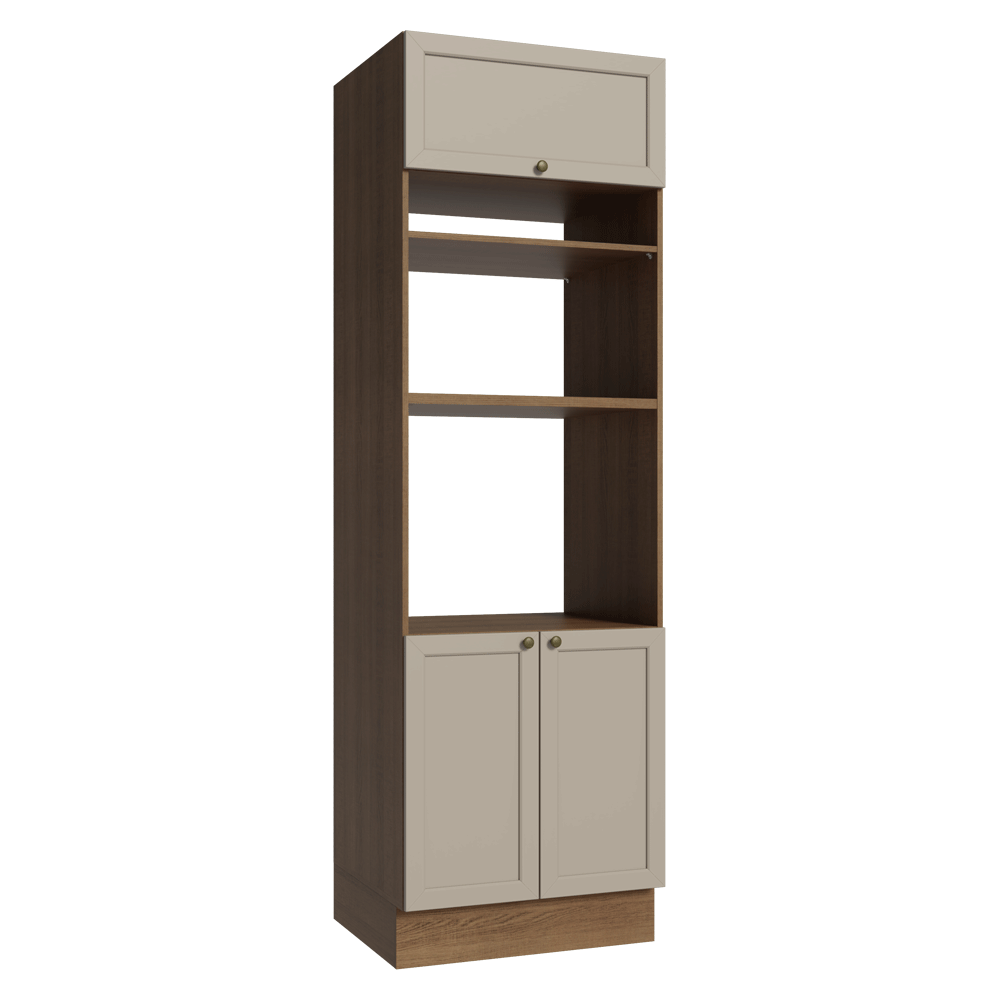 Torre Quente 70 cm 3 Portas Rustic/Crema Vik Madesa