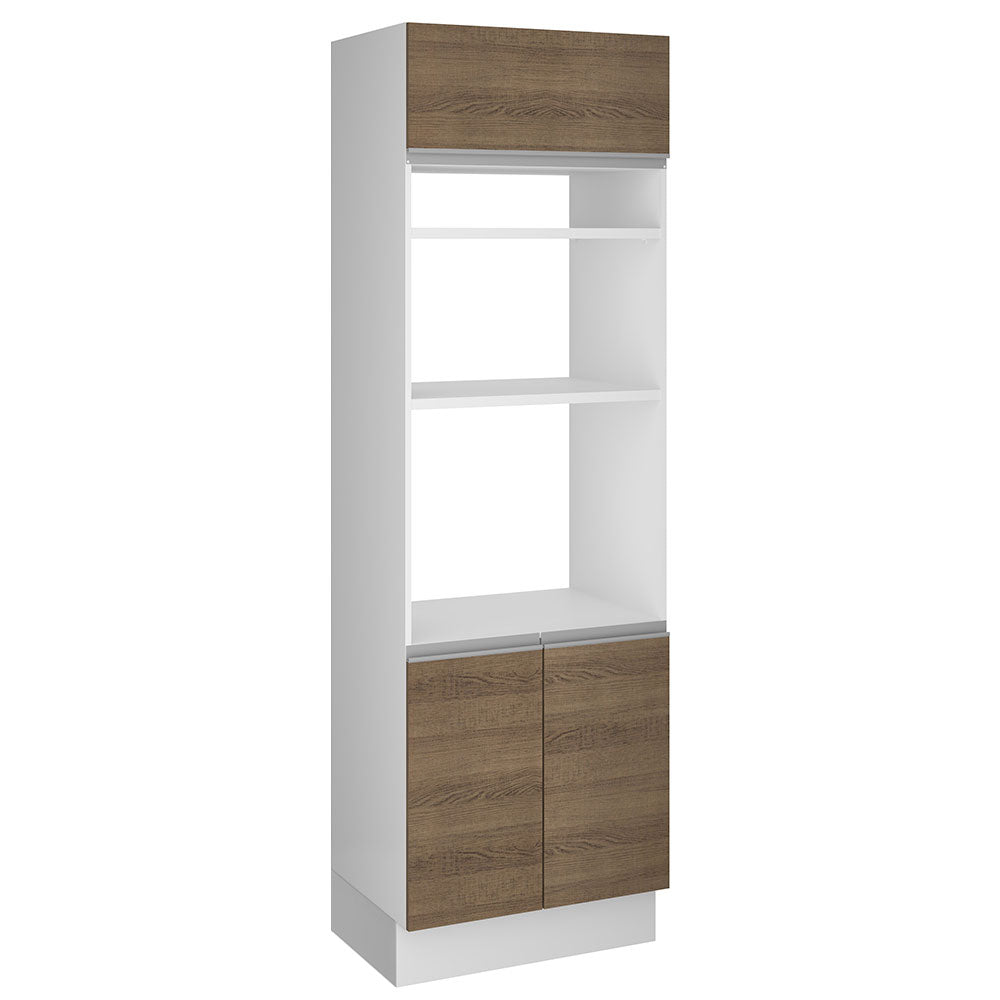 Torre Quente Madesa Glamy 70 cm 3 Portas Branco/Rustic