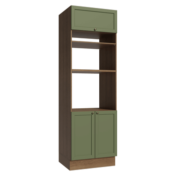 Torre Quente 70 cm 3 Portas Rustic/Verde Vik Madesa