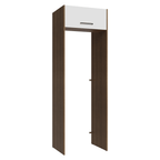 Porta-Geladeira 73 cm 1 Porta Basculante Rustic/Branco Agata Madesa