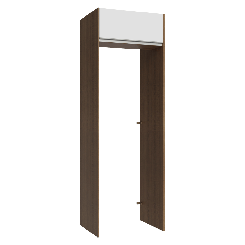 Porta-Geladeira 73 cm 1 Porta Basculante Rustic/Branco Glamy Madesa