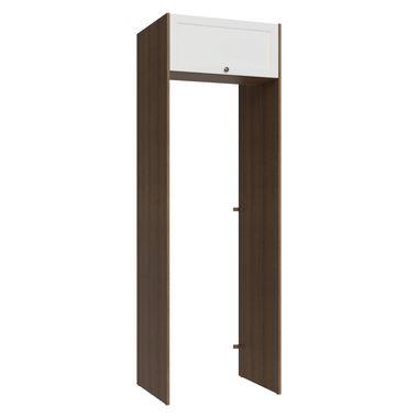 Porta-Geladeira 73 cm 1 Porta Basculante Rustic/Branco Vik Madesa