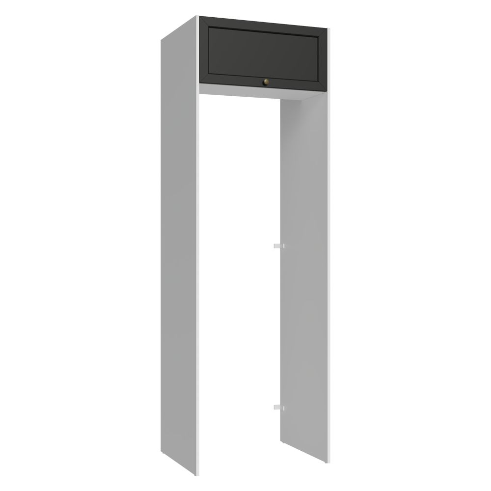 Porta-Geladeira 73 cm 1 Porta Basculante Branco/Preto Vik Madesa
