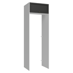 Porta-Geladeira 73 cm 1 Porta Basculante Branco/Preto Vik Madesa