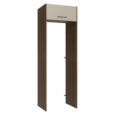 Porta-Geladeira 73 cm 1 Porta Basculante Rustic/Crema Agata Madesa