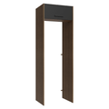 Porta-Geladeira 73 cm 1 Porta Basculante Rustic/Preto Agata Madesa