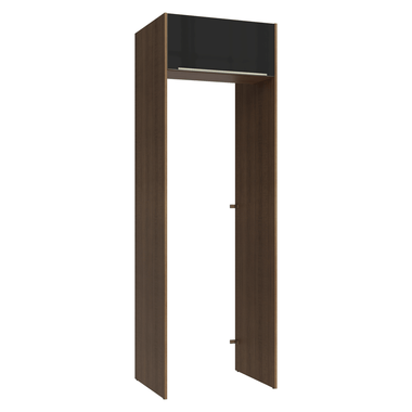 Porta-Geladeira 73 cm 1 Porta Basculante Rustic/Preto Lux Madesa