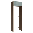 Porta-Geladeira 73 cm 1 Porta Basculante Rustic/Cinza Lux Madesa