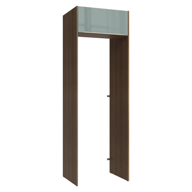 Porta-Geladeira 73 cm 1 Porta Basculante Rustic/Cinza Lux Madesa