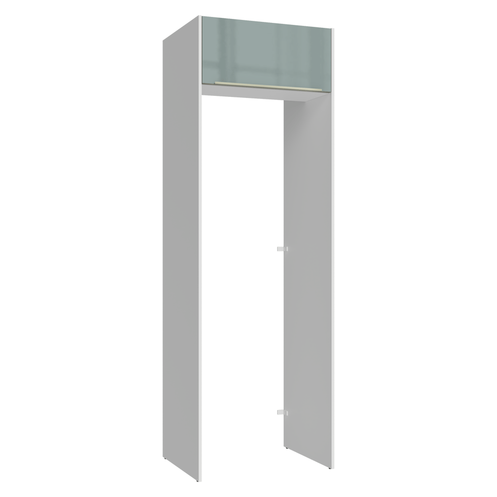 Porta-Geladeira 73 cm 1 Porta Basculante Branco/Cinza Lux Madesa