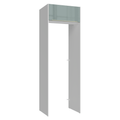 Porta-Geladeira 73 cm 1 Porta Basculante Branco/Cinza Lux Madesa