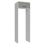 Porta-Geladeira 73 cm 1 Porta Basculante Branco/Cinza Agata Madesa