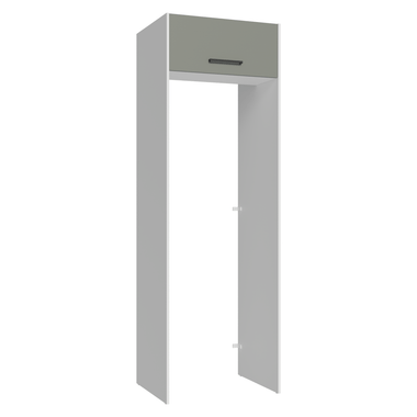 Porta-Geladeira 73 cm 1 Porta Basculante Branco/Cinza Agata Madesa