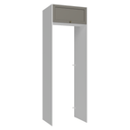 Porta-Geladeira 73 cm 1 Porta Basculante Branco/Cinza Vik Madesa