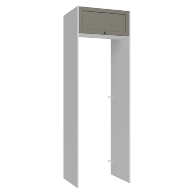 Porta-Geladeira 73 cm 1 Porta Basculante Branco/Cinza Vik Madesa
