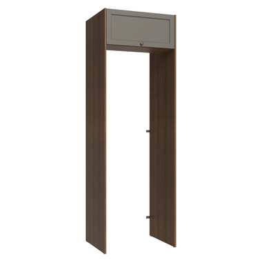 Porta-Geladeira 73 cm 1 Porta Basculante Rustic/Cinza Vik Madesa